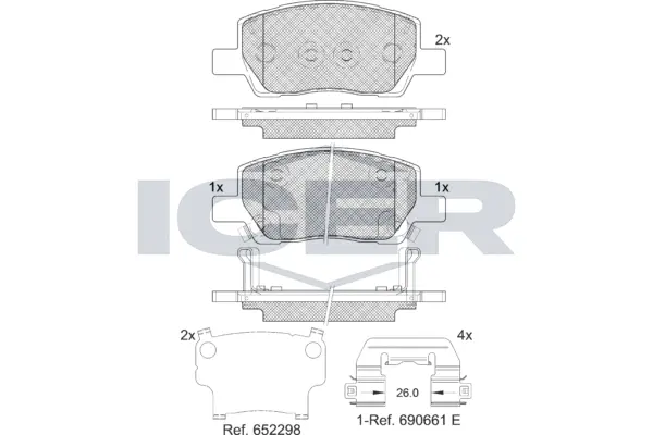 Brake Pad Set, disc brake (182420)