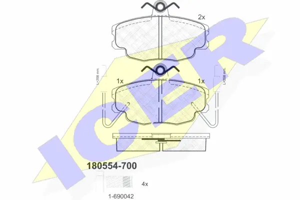 Brake Pad Set, disc brake (180554-700)