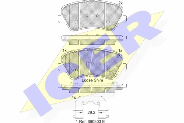 Brake Pad Set, disc brake (182029-203)