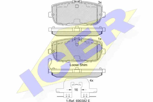 Brake Pad Set, disc brake (182229)