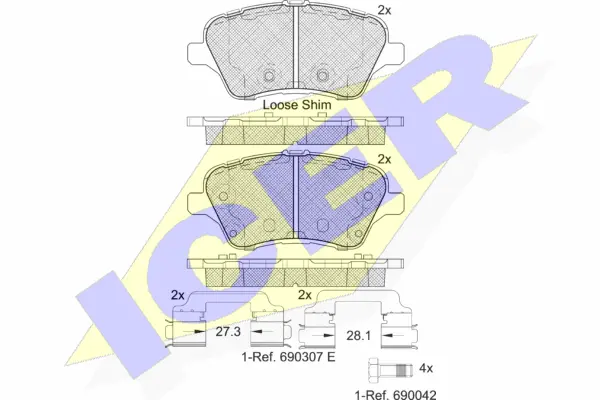 Brake Pad Set, disc brake (182108)