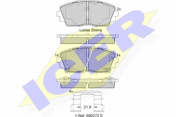 Brake Pad Set, disc brake (182034)