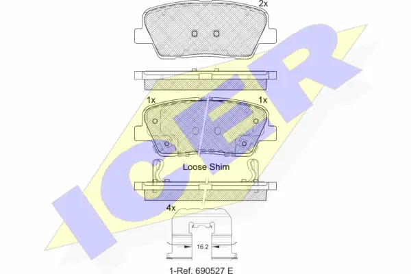 Brake Pad Set, disc brake (181954-233)
