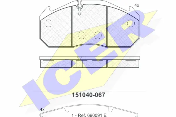 Brake Pad Set, disc brake (151040)