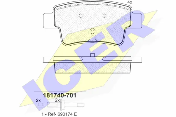 Brake Pad Set, disc brake (181740-701)