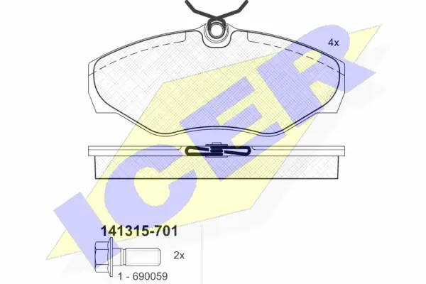 Brake Pad Set, disc brake (141315-701)