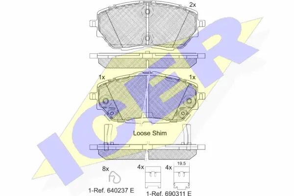 Brake Pad Set, disc brake (182287)