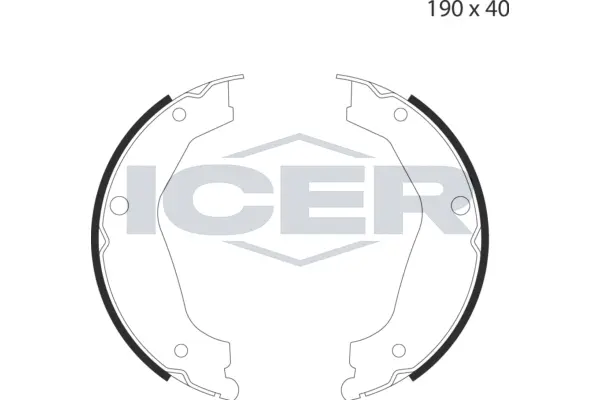 Brake Shoe Set, parking brake (79PB4044 C)