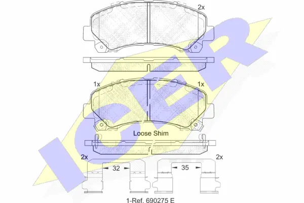 Brake Pad Set, disc brake (182082)