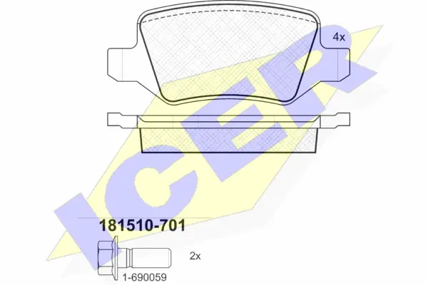 Brake Pad Set, disc brake (181510-701)