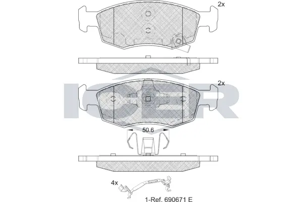 Brake Pad Set, disc brake (182422)