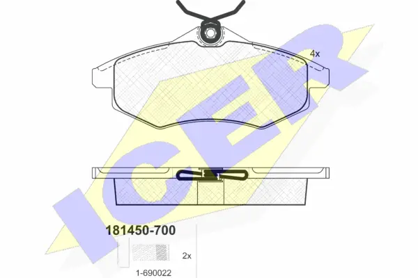 Brake Pad Set, disc brake (181450-700)