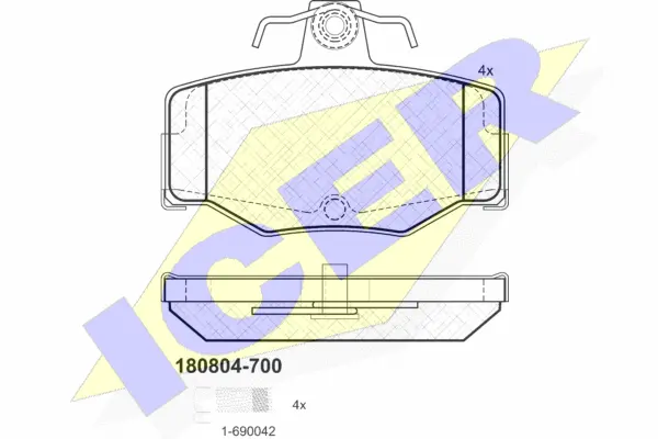 Brake Pad Set, disc brake (180804-700)