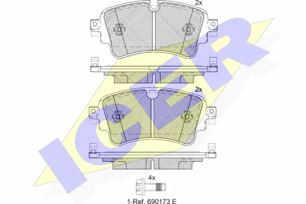 Brake Pad Set, disc brake (182256)