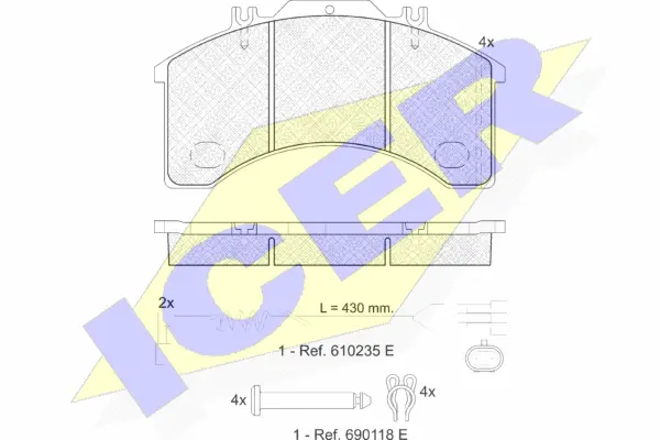 Brake Pad Set, disc brake (151042-111)