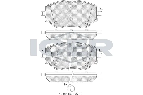 Brake Pad Set, disc brake (182383)
