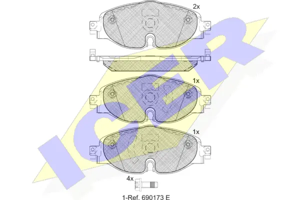 Brake Pad Set, disc brake (182111-204)