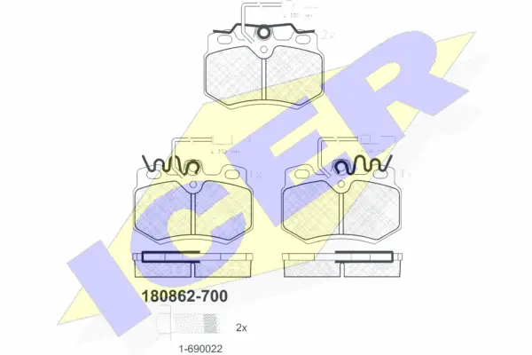 Brake Pad Set, disc brake (180862-700)