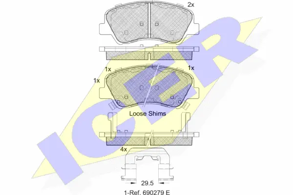 Brake Pad Set, disc brake (182035)