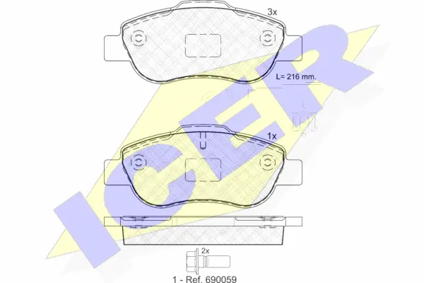 Brake Pad Set, disc brake (181843)
