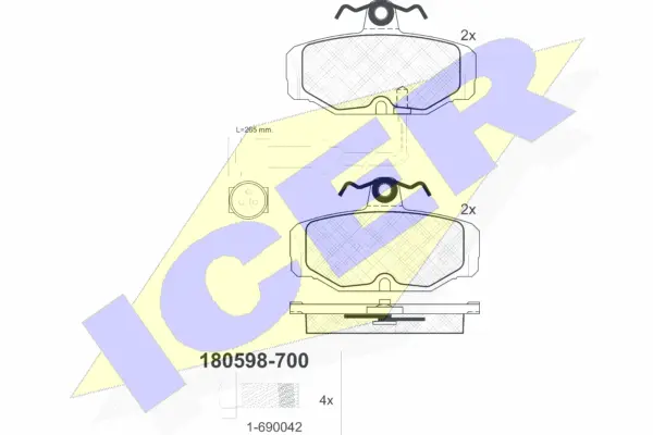 Brake Pad Set, disc brake (180598-700)