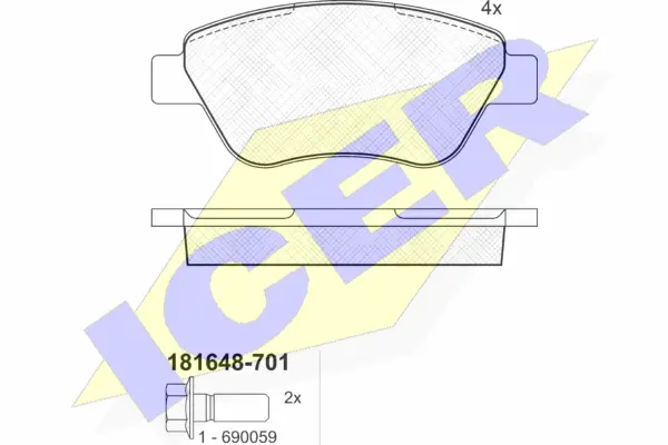 Brake Pad Set, disc brake (181648-701)