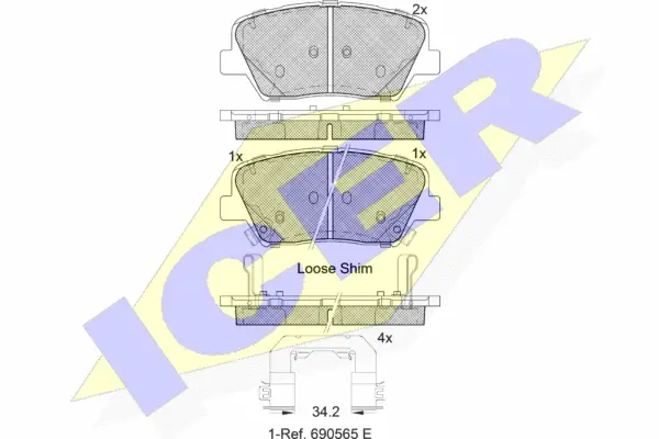 Brake Pad Set, disc brake (182147-203)