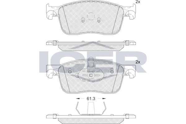 Brake Pad Set, disc brake (LM2297)