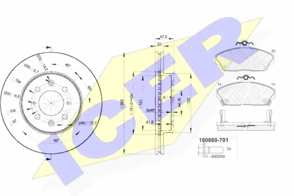 Brake Kit, disc brake (30860-0830)