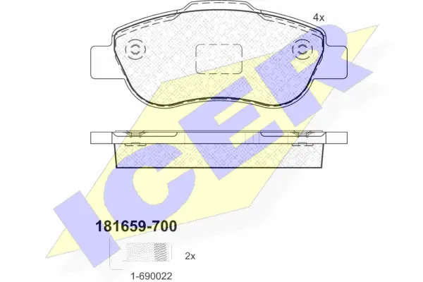 Brake Pad Set, disc brake (181659-700)