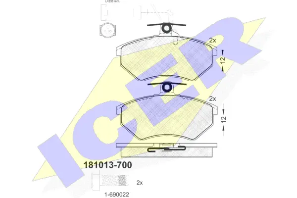 Brake Pad Set, disc brake (181013-700)