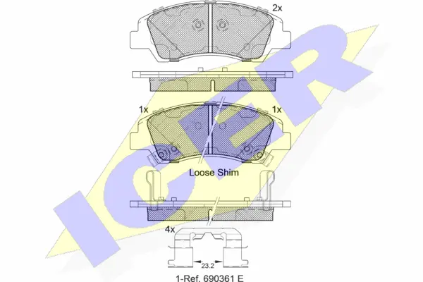 Brake Pad Set, disc brake (182178)