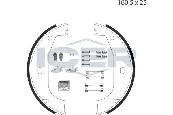 Brake Shoe Set, parking brake (79PB4000 C)