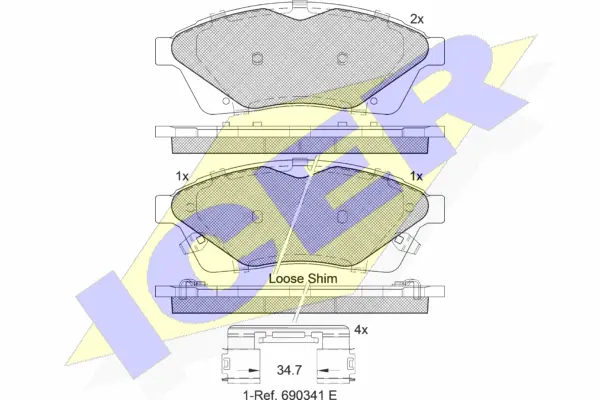 Brake Pad Set, disc brake (182144)