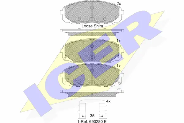 Brake Pad Set, disc brake (182253)