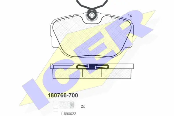 Brake Pad Set, disc brake (180766-700)