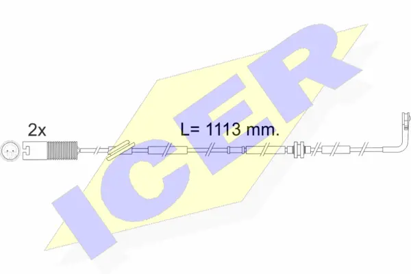 Warning Contact, brake pad wear (610299 E C)