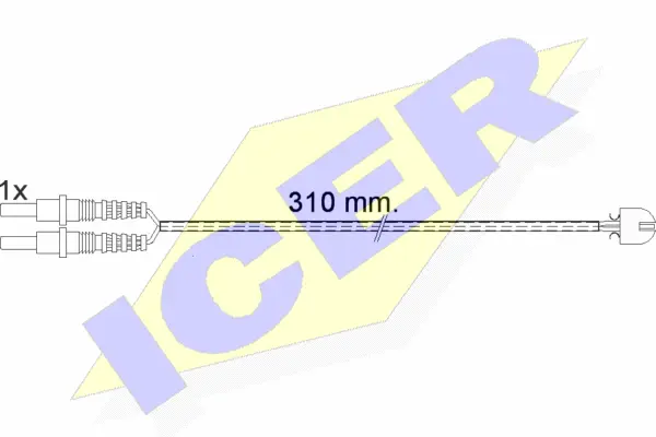 Warning Contact, brake pad wear (610496 E C)