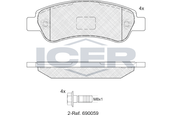 Brake Pad Set, disc brake (LM1804)