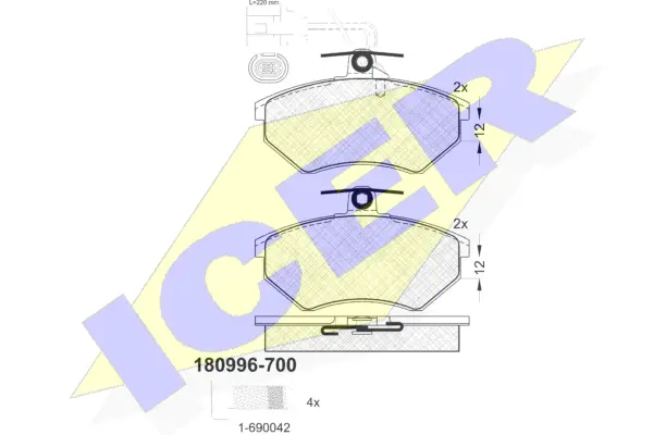 Brake Pad Set, disc brake (180996-700)