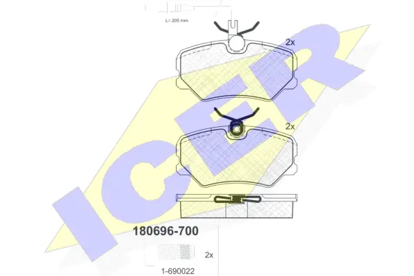 Brake Pad Set, disc brake (180696-700)
