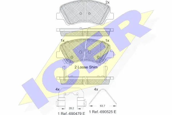 Brake Pad Set, disc brake (182035-233)