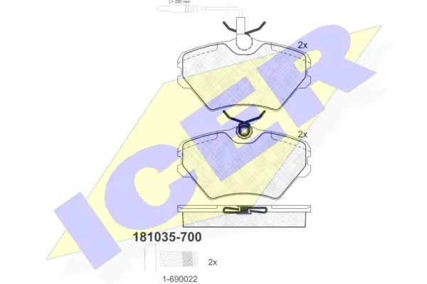 Brake Pad Set, disc brake (181035-700)