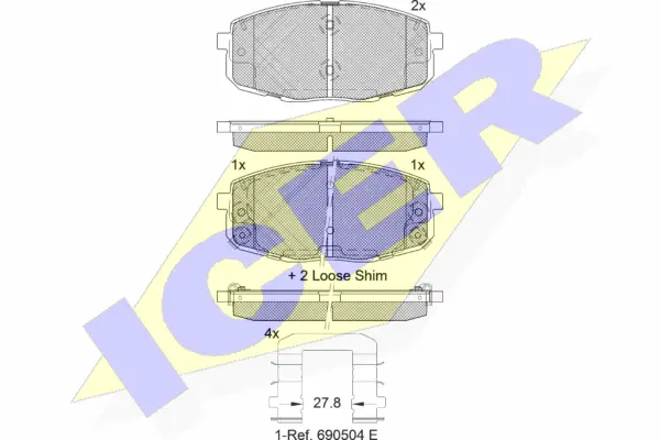 Brake Pad Set, disc brake (181540-208)