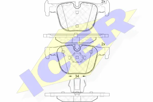 Brake Pad Set, disc brake (182064)