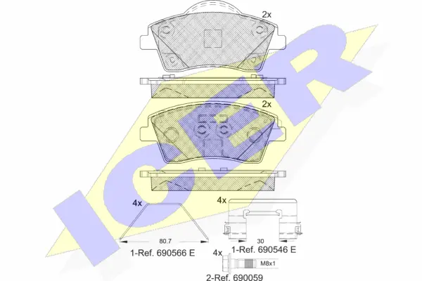 Brake Pad Set, disc brake (182329)
