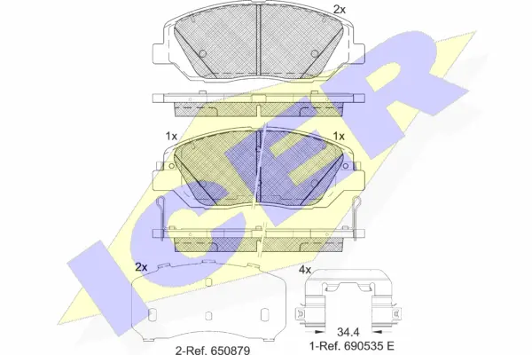 Brake Pad Set, disc brake (181997-233)