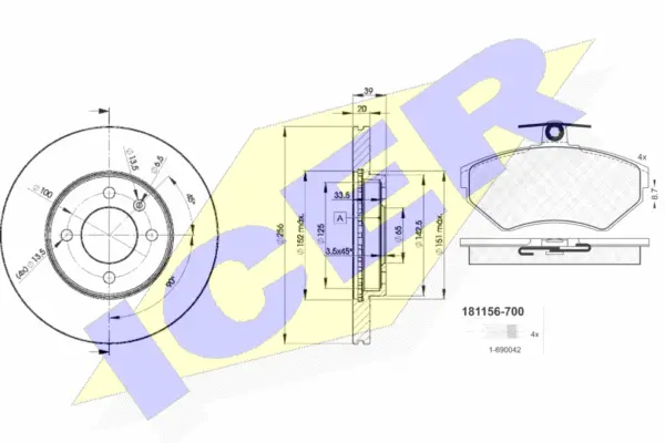Brake Kit, disc brake (31156-3790)