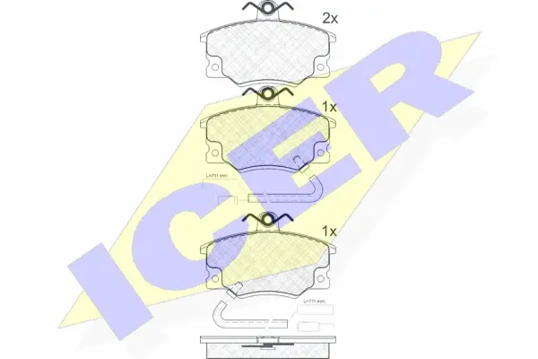Brake Pad Set, disc brake (180660)
