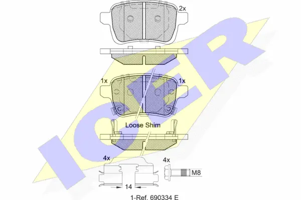 Brake Pad Set, disc brake (182170)